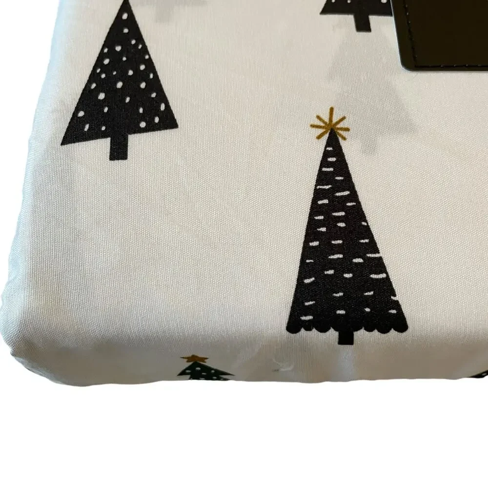 4pc Max Studio Block Christmas Tree Printed Sheet Set FULL Chic Holiday Bedding
